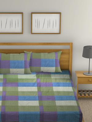 Cotton Double Bedsheet with 2 Pillow Covers - 15728927 - Standard Image - 2