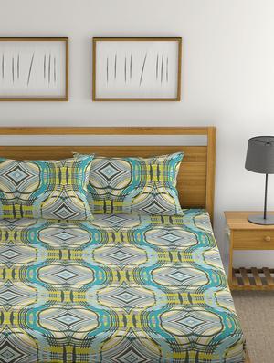 Cotton Double Bedsheet with 2 Pillow Covers - 15728928 - Standard Image - 2