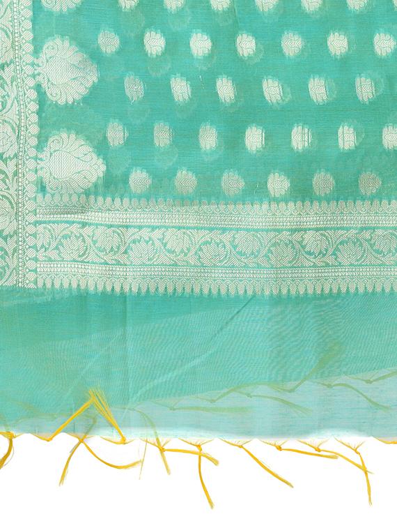 banarasi dupatta with fringes - 15729176 - Zoom Image - 2