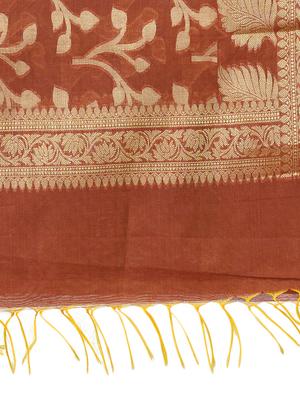 banarasi dupatta with fringes - 15729178 - Standard Image - 2