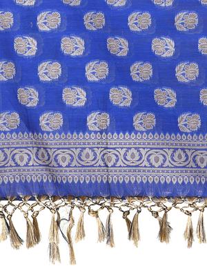 banarasi dupatta with fringes - 15729187 - Standard Image - 2