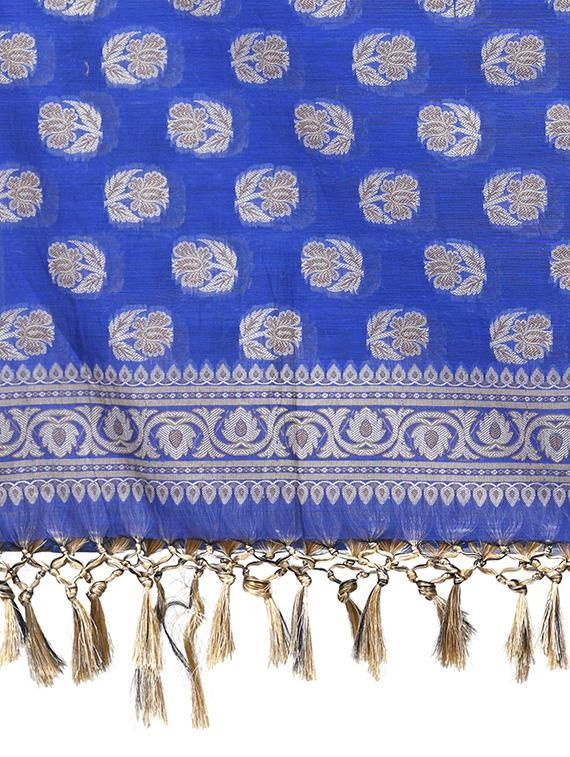 banarasi dupatta with fringes - 15729187 - Zoom Image - 2
