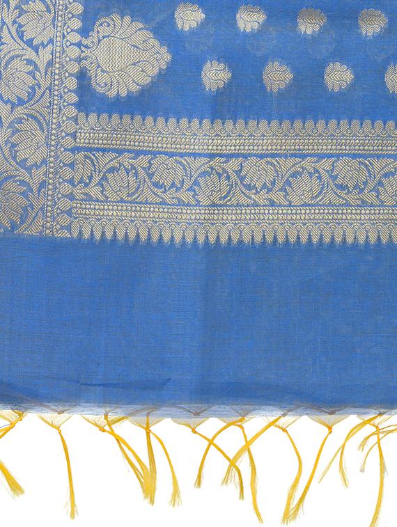 banarasi dupatta with fringes - 15729192 - Zoom Image - 2
