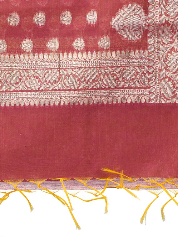 banarasi dupatta with fringes - 15729194 - Zoom Image - 2
