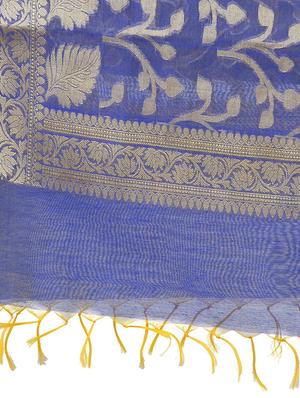 banarasi dupatta with fringes - 15729198 - Standard Image - 2