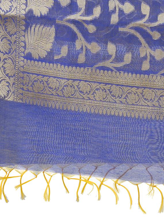 banarasi dupatta with fringes - 15729198 - Zoom Image - 2