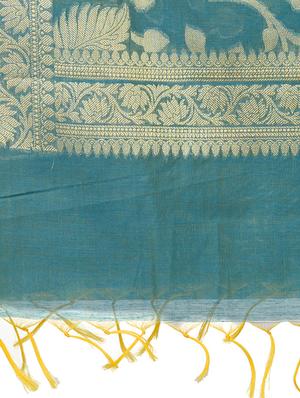 banarasi dupatta with fringes - 15729199 - Standard Image - 2