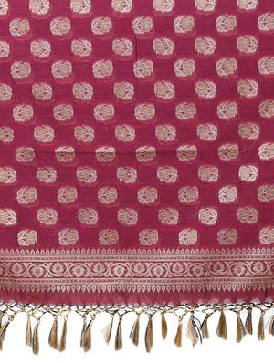 banarasi dupatta with fringes - 15729207 - Standard Image - 2