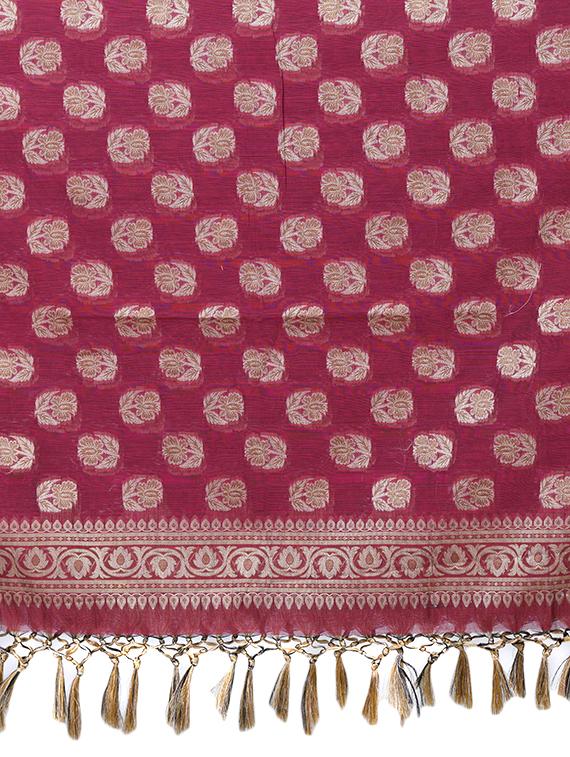banarasi dupatta with fringes - 15729207 - Zoom Image - 2