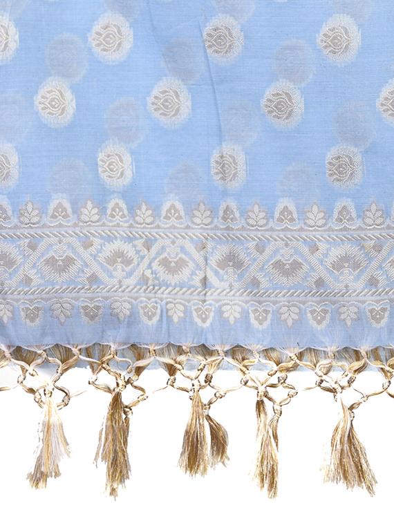 banarasi dupatta with fringes - 15729211 - Zoom Image - 2
