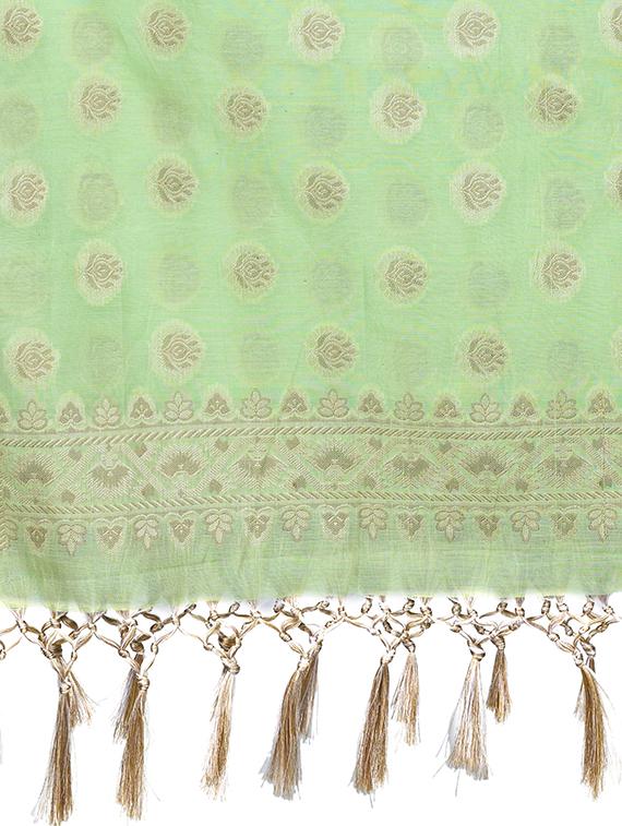 banarasi dupatta with fringes - 15729216 - Zoom Image - 2