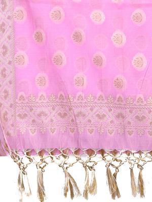 banarasi dupatta with fringes - 15729217 - Standard Image - 2