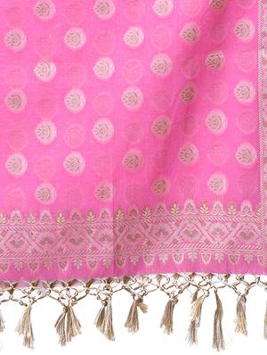 banarasi dupatta with fringes - 15729219 - Standard Image - 2