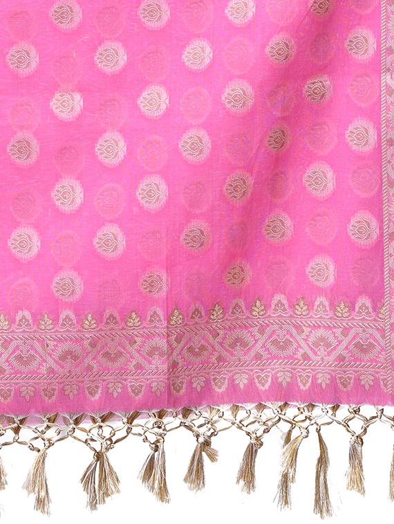 banarasi dupatta with fringes - 15729219 - Zoom Image - 2