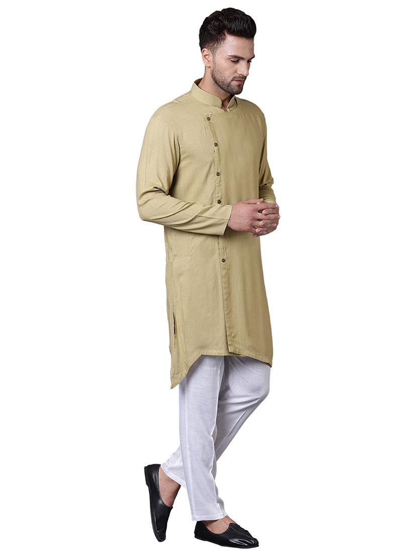 green rayon kurta pyjama set - 15729261 - Zoom Image - 2