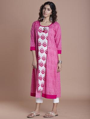 Layered printed kurta - 15729334 - Standard Image - 2
