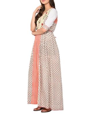 Printed flare kurta - 15729522 - Standard Image - 2
