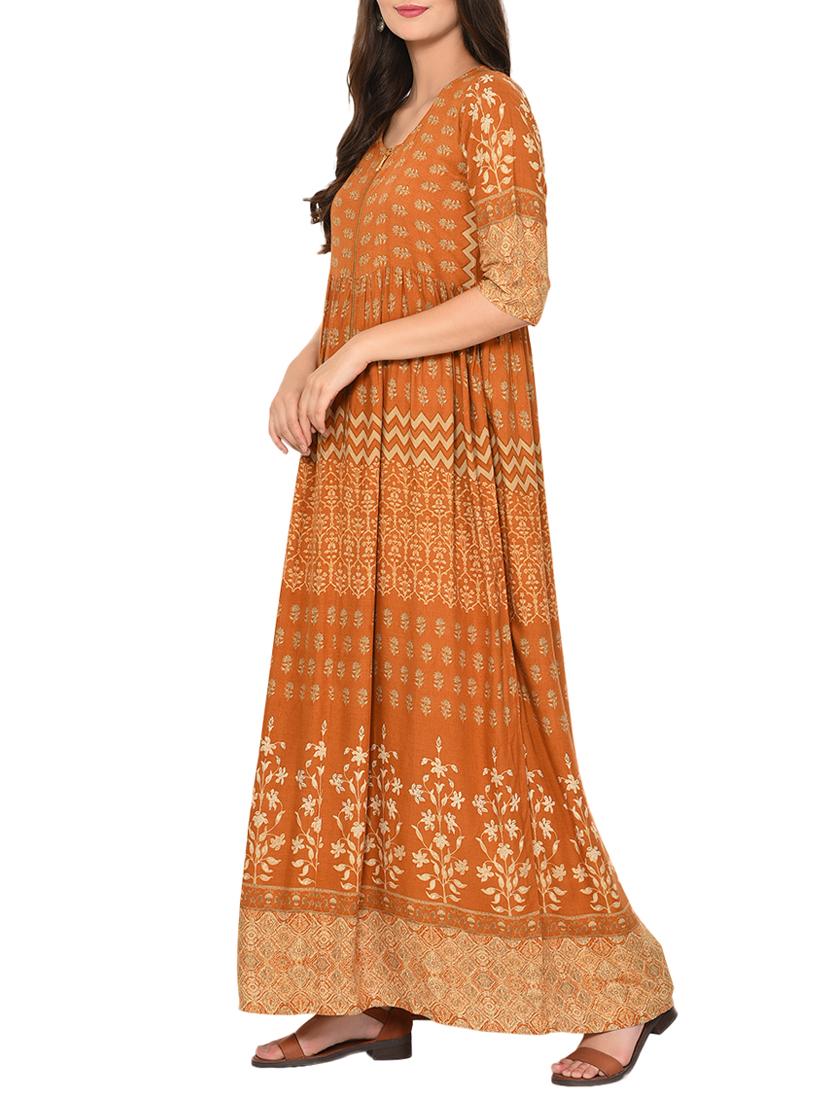 Printed flare kurta - 15729524 - Zoom Image - 2