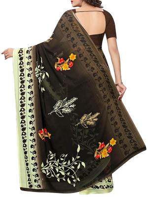 floral printed saree with blouse - 15729573 - Standard Image - 2