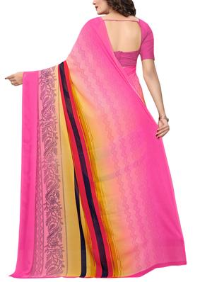 striped printed saree with blouse - 15729577 - Standard Image - 2