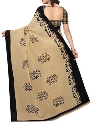floral printed saree with blouse - 15729579 - Standard Image - 2