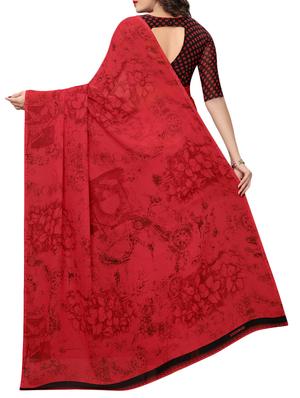 digital floral printed saree with blouse - 15729580 - Standard Image - 2