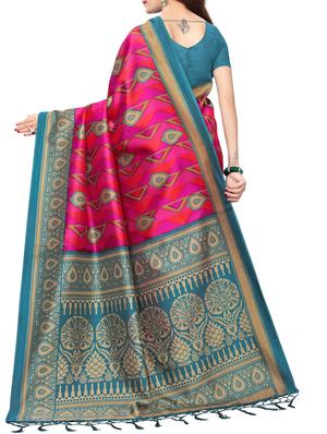 geometrical printed saree with blouse - 15729583 - Standard Image - 2