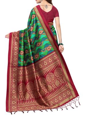geometrical printed saree with blouse - 15729584 - Standard Image - 2