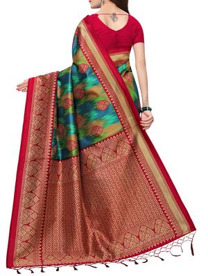 geometrical printed saree with blouse - 15729585 - Standard Image - 2