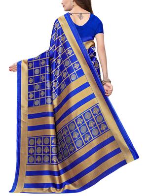 checkered printed saree with blouse - 15729607 - Standard Image - 2
