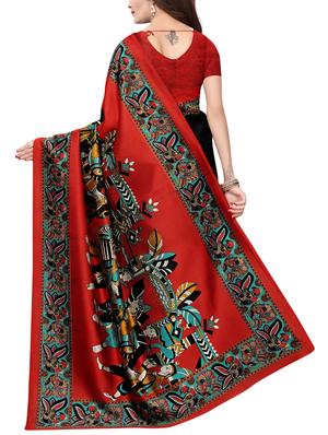 kalamkari printed saree with blouse - 15729608 - Standard Image - 2