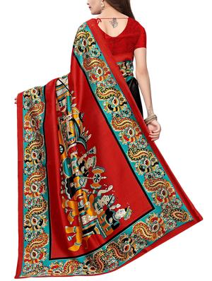 kalamkari printed saree with blouse - 15729609 - Standard Image - 2