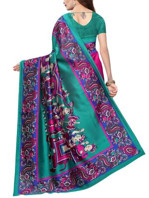 kalamkari printed saree with blouse - 15729610 - Standard Image - 2