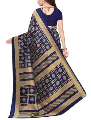 floral printed saree with blouse - 15729613 - Standard Image - 2
