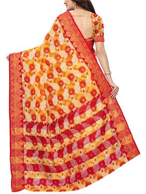 floral woven saree with blouse - 15729624 - Standard Image - 2