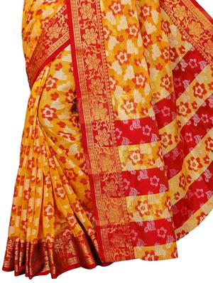 floral woven saree with blouse - 15729630 - Standard Image - 2