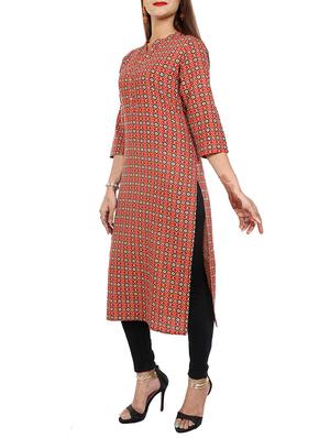Printed straight kurta - 15729638 - Standard Image - 2