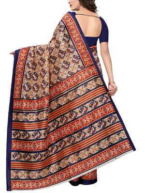 geometrical bhagalpuri saree with blouse - 15729655 - Standard Image - 2