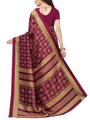 floral printed saree with blouse - 15729657 - Standard Image - 2