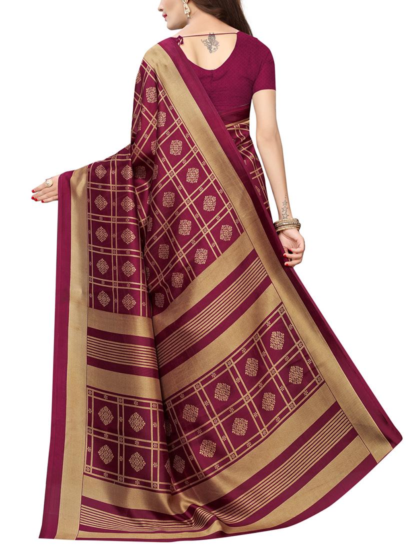 floral printed saree with blouse - 15729657 - Zoom Image - 2