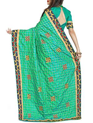 geometrical resham embroidered saree with blouse - 15729713 - Standard Image - 2