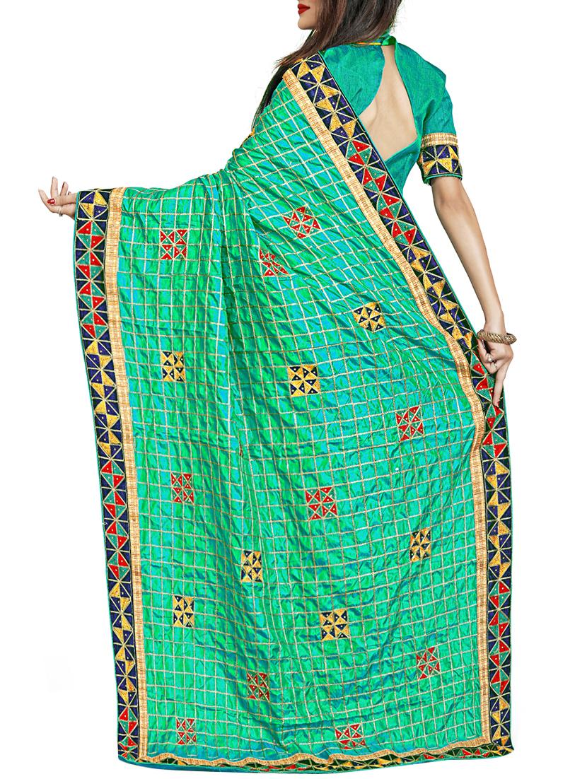 geometrical resham embroidered saree with blouse - 15729713 - Zoom Image - 2
