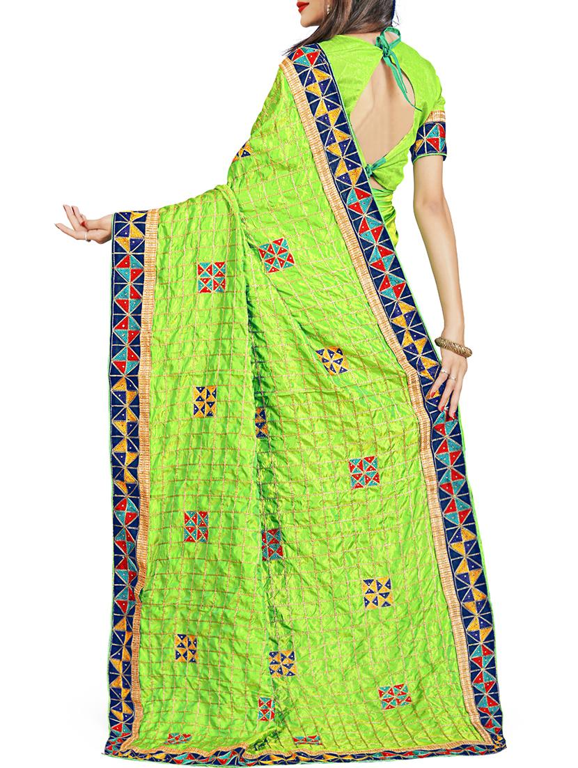 geometrical resham embroidered saree with blouse - 15729714 - Zoom Image - 2