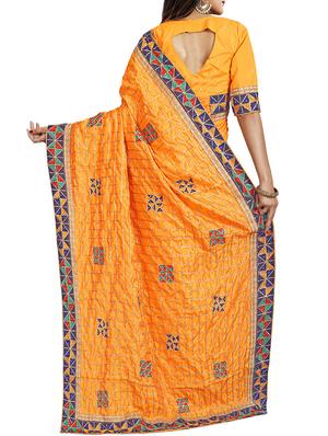 geometrical resham embroidered saree with blouse - 15729720 - Standard Image - 2