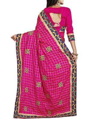 geometrical resham embroidered saree with blouse - 15729725 - Standard Image - 2