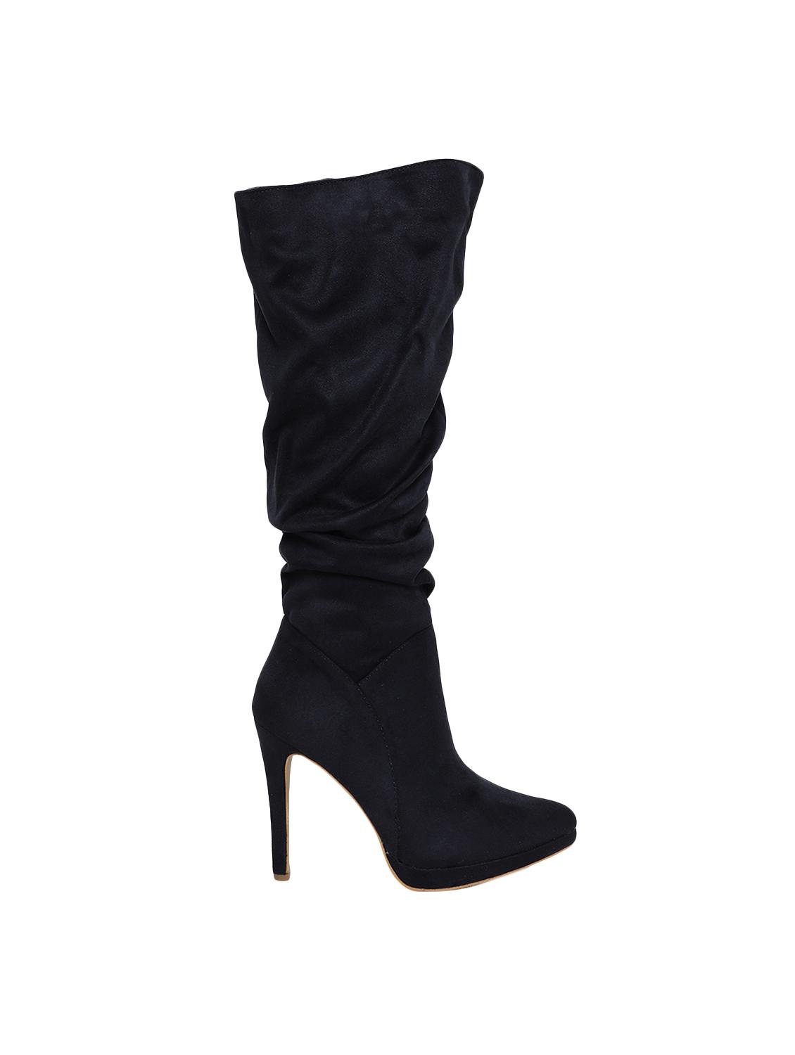 navy knee length boots - 15729811 - Zoom Image - 2