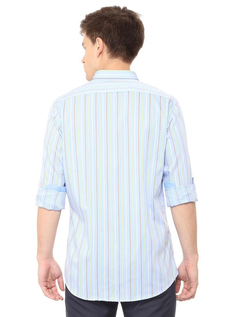 blue cotton casual shirt - 15729829 - Zoom Image - 2