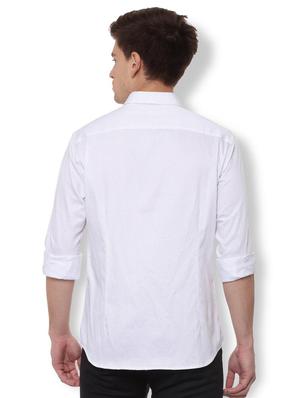 white cotton casual shirt - 15729831 - Standard Image - 2