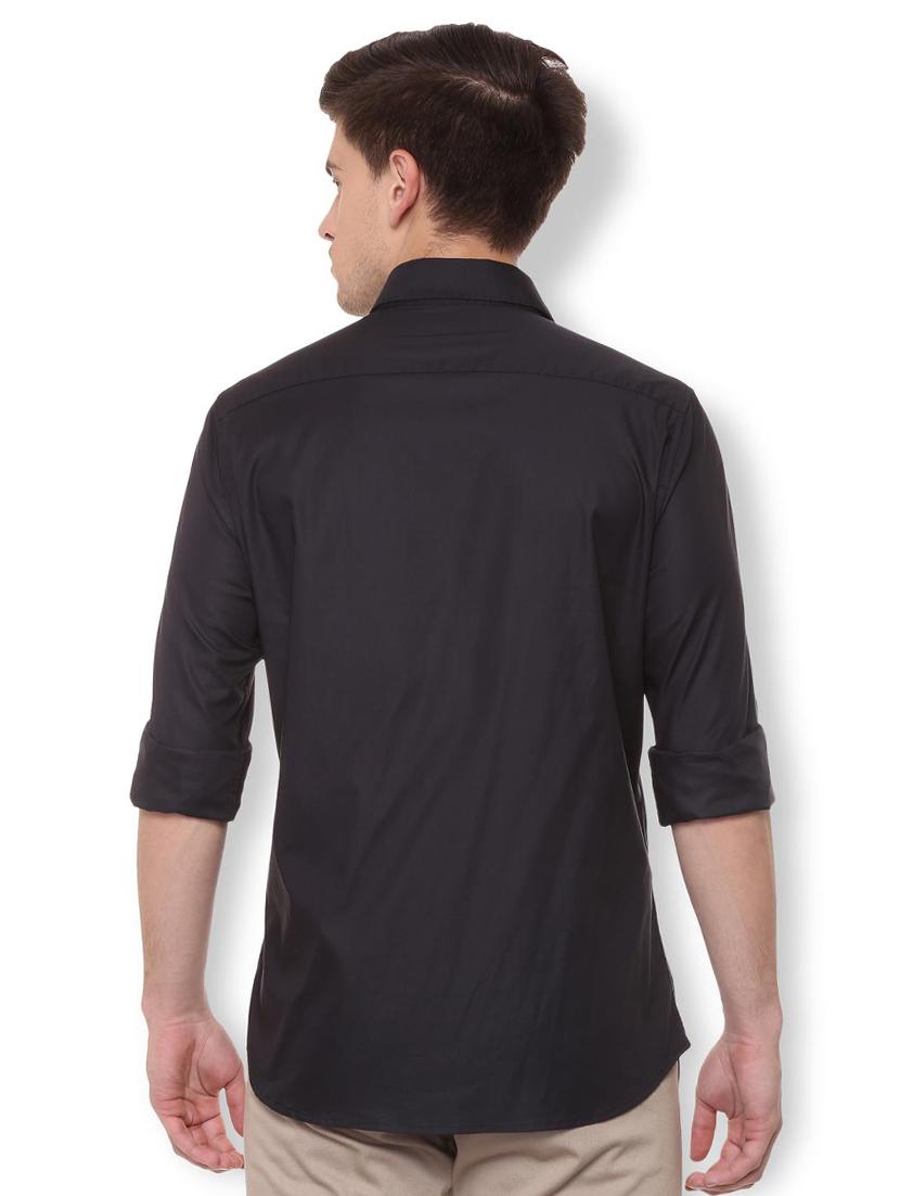 black cotton blend casual shirt - 15729835 - Zoom Image - 2