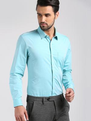 blue cotton formal shirt - 15729845 - Standard Image - 2